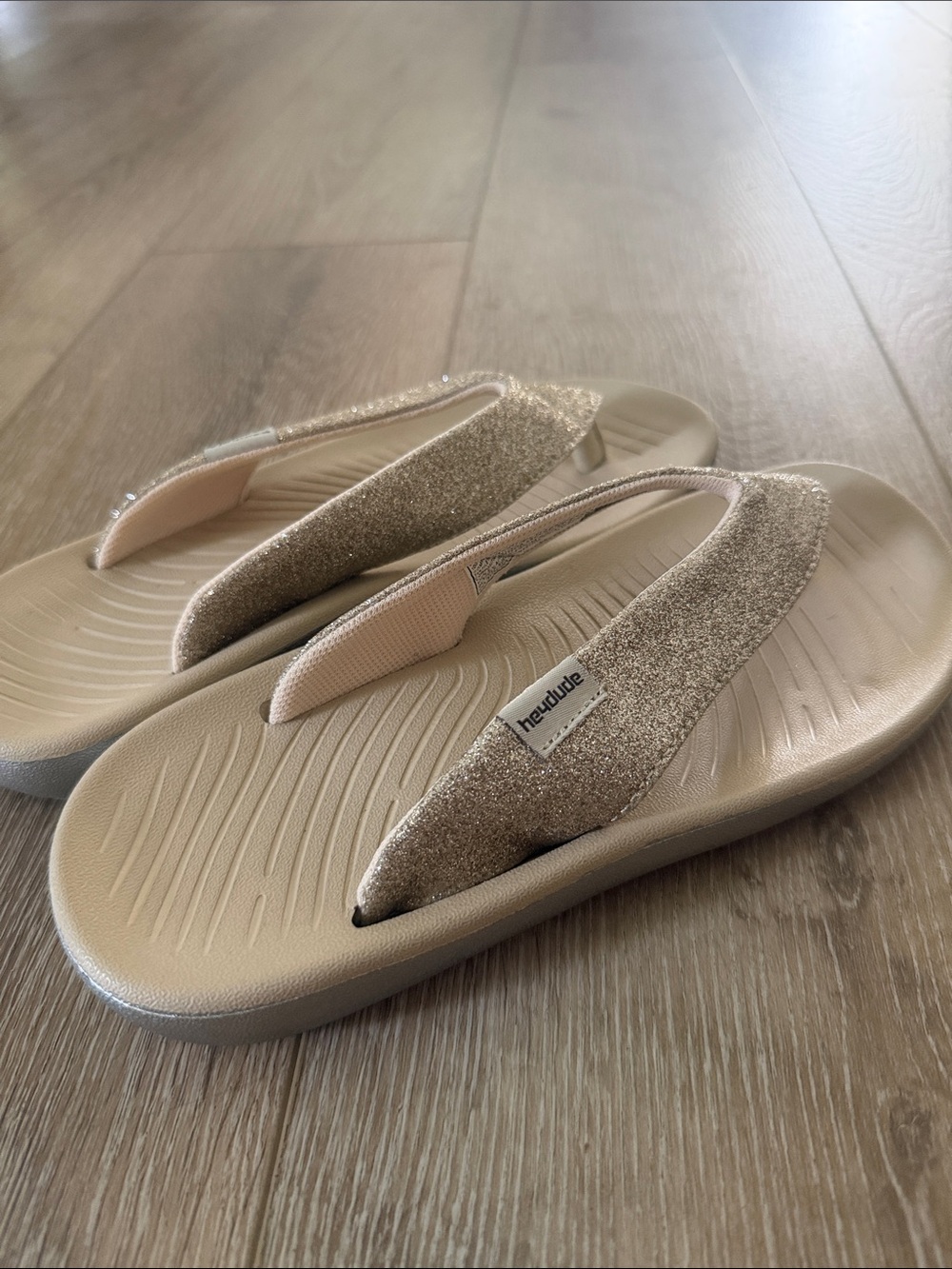 Hey Dude Glitter Flip Flops